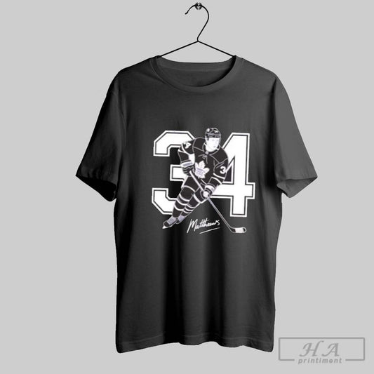 Auston Matthews 34 American Professional Ice Hockey Centre And Captain T Shirt