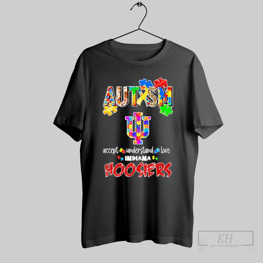 Autism Accept Understand Love Indiana Hoosiers Diamond Shirt T Shirt Sweatshirt Cutom Poster Coffee Mugs Ornaments
