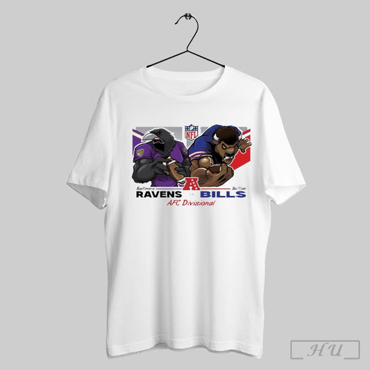 Baltimore Ravens Vs Buffalo Bills Nfl Afc Divisional Matchups Mascot Eric Poole T Shirt Sweatshirt Cutom Poster