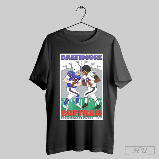 Baltimore Ravens Vs Buffalo Bills Nfl Divisional Playoff Round Gameday Series 1 19 25 Poster T Shirt Sweatshirt Cutom Poster