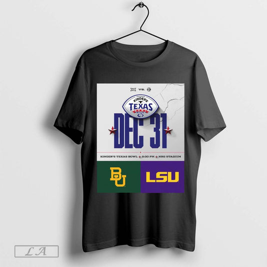 Baylor Bears Vs Lsu Tigers Kinders Texas Bowl Big 12 Vs Sec Dec 31 Kinders Texas Bowl Poster T Shirt