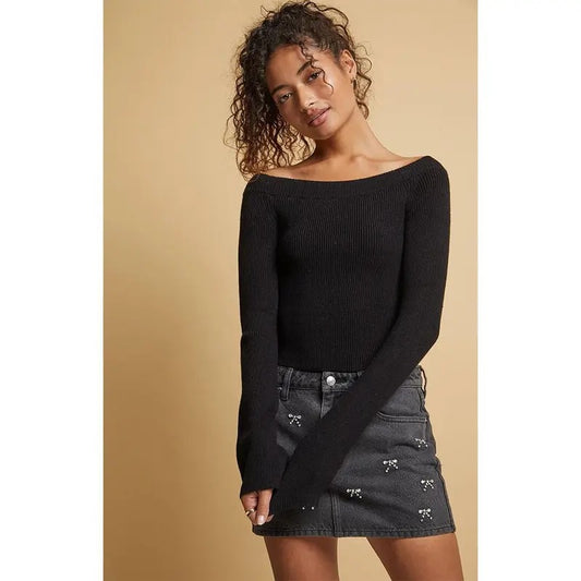 Beverly and Beck Women's Hallie Off-The-Shoulder Sweater