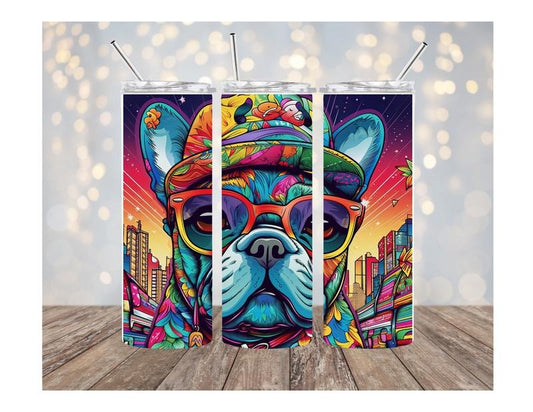 Big City french bulldog  20oz Stainless steel tumbler