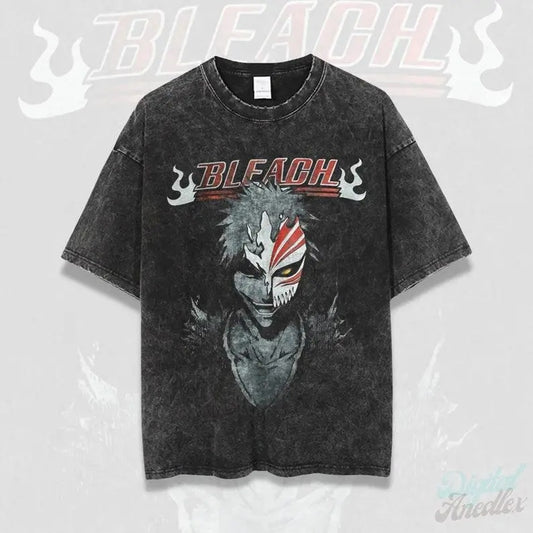Bleach Anime Shirt, Anime Shirt, Manga Shirt, Gift for him, Anime Washed T-shirt Cotton Menswear