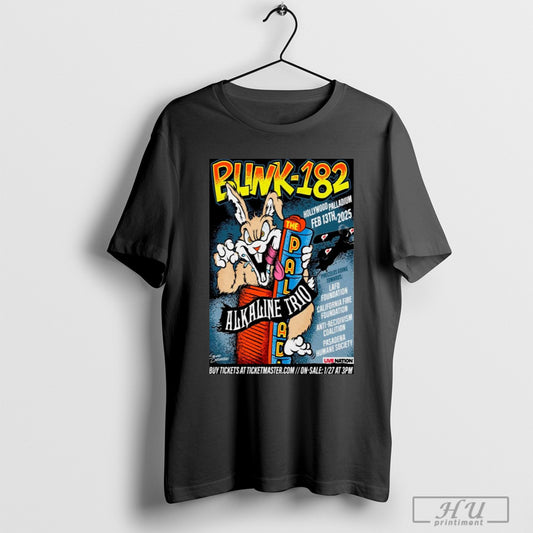 Blink 182 Hollywood Palladium Feb 13 2025 Alkaline Trio Poster T Shirts Sweatshirt Poster