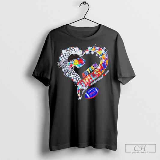 Buffalo Bills Autism Accept Understand Love Heart T Shirt Sweatshirt Poster