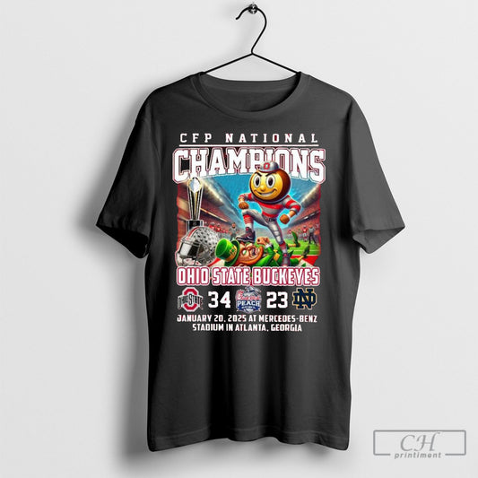 Cfp National Champions Ohio State Buckeyes Notre Dame Fighting Irish At Mercedes Benz Stadiu Shirt