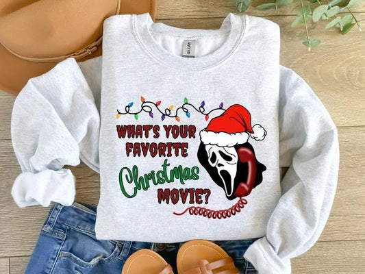 Christmas Movie Sweatshirt, Christmas Funny Ghost Shirt, Funny Christmas Shirt, Christmas Ghost Sweater, Scary Christmas Tee Shirt