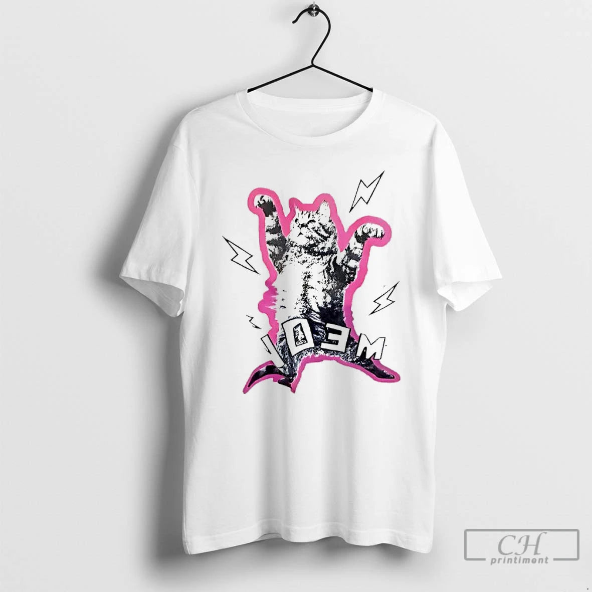 Classic Cat Neon Pink Cute T-Shirts, Hoodie, Sweatshirt | TeeSparky.com