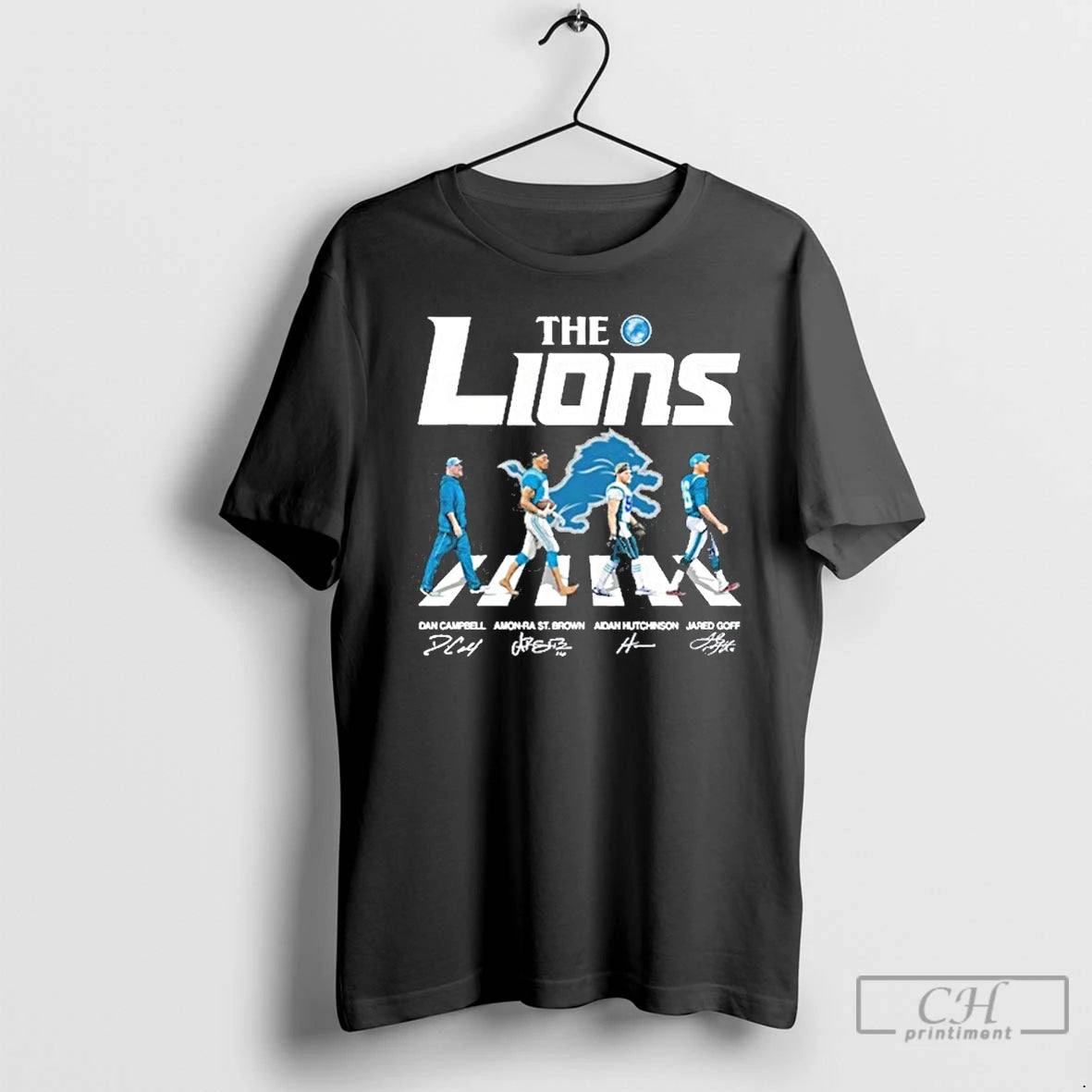 Classic Detroit Is The Lions Player Abbey Road Signature T-Shirts, Hoodie, Sweatshirt | TeeSparky.com