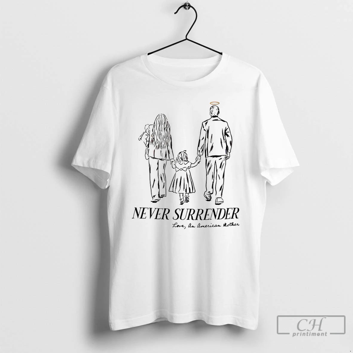 Classic Never Surrender Love American Mother T-Shirts, Hoodie, Sweatshirt