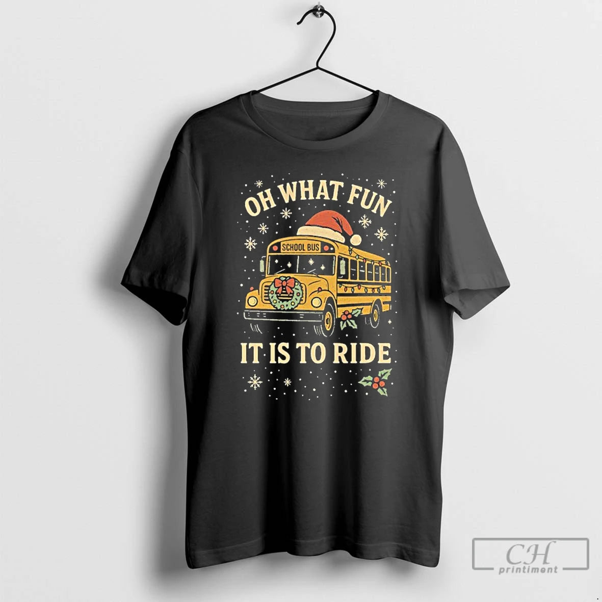 Classic Oh What Fun It Is To Ride School Bus Christmas T-Shirts, Hoodie, Sweatshirt | TeeSparky.com
