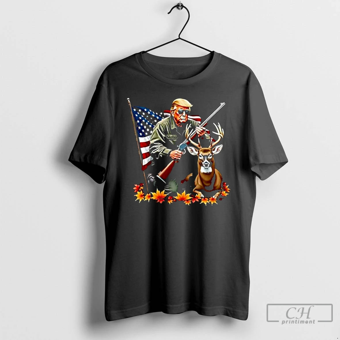 Classic Trump Hunting Deer American Flag T-Shirts, Hoodie, Sweatshirt | TeeSparky.com