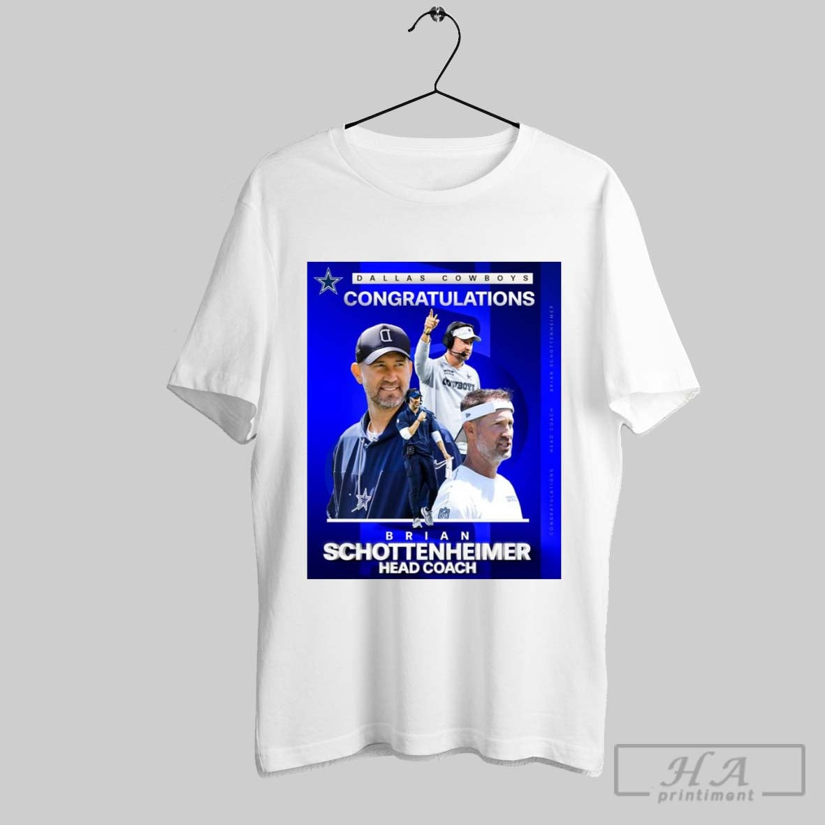 Dallas Cowboys Congratulations Coach Brian Schottenheimer Head Coach Poster T Shirt
