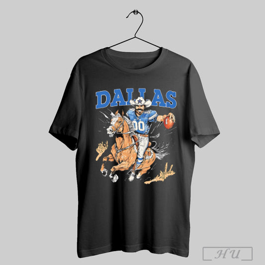 Dallas Top Tier Cowboy Football Star Riding Horse Wild West Power Graphic T Shirt Sweatshirt