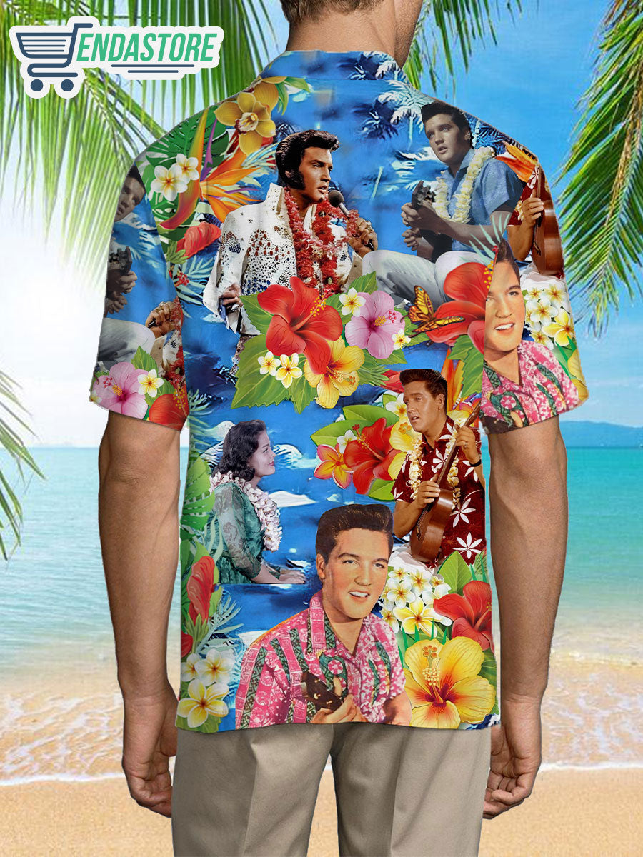 Elvis Presley Colorful Color Unisex Hawaiian Shirt