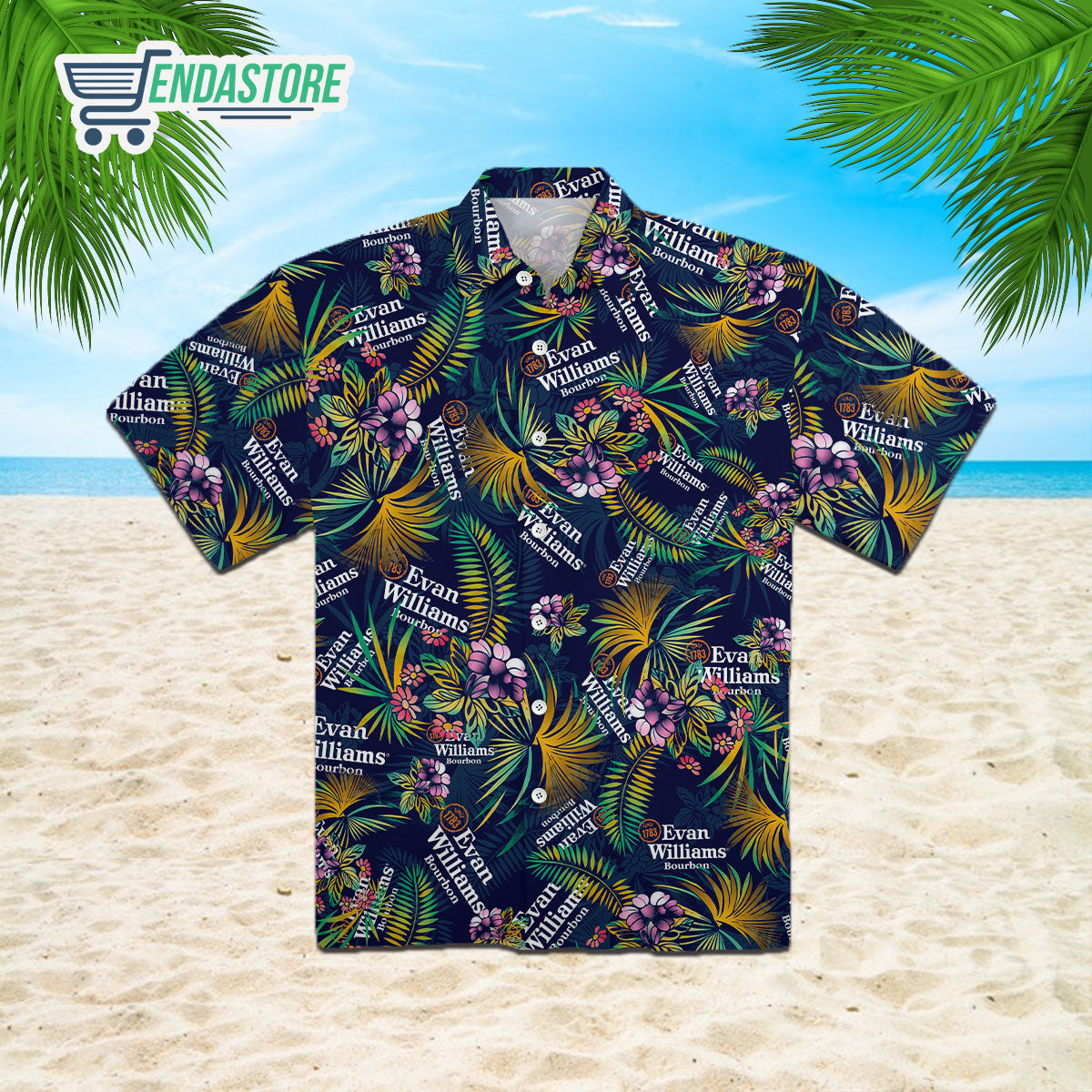 Evan Williams Bourbon Whiskey Unisex Hawaiian Shirt 7770