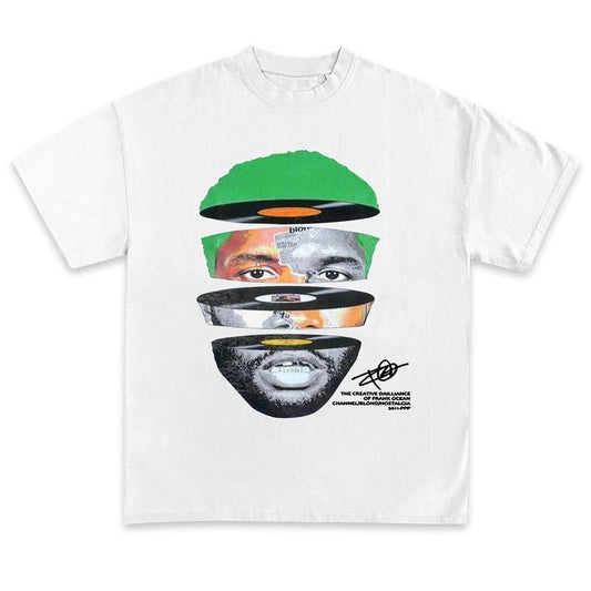 Frank Ocean Shirt Rapper Vintage Graphic Tee Blond Album Cover Concert Merch Shirt for Men Women Fabric Menswear Crewneck Classic