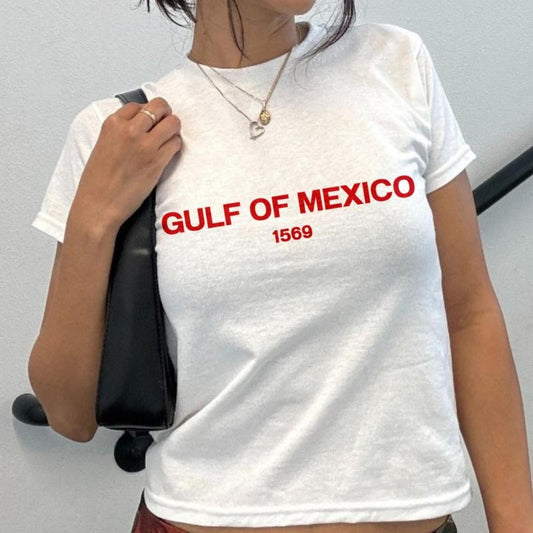 Gulf Of Mexico Baby Tee, American Gulf Of Mexico Shirt, American Pride Baby Tee, Aesthetic Baby Tee, Graphic Shirt