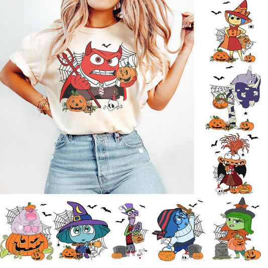 Halloween Inside Out 2 T-Shirt, Inside Out 2 Characters Halloween Costume T-Shirt, It's Okay To Feel All The Feels Shirt, Inside Out 2 Movie Shirt