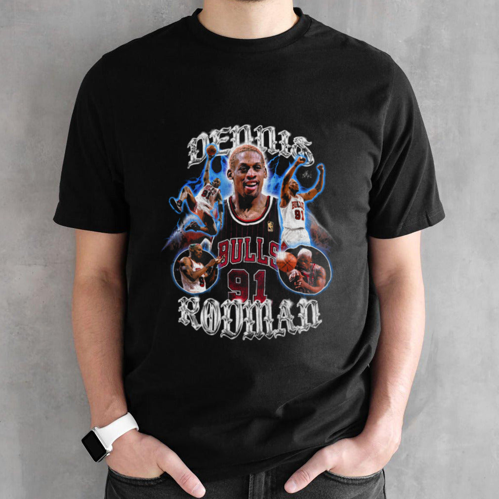 Happy Birtday Dennis Rodman The King Of Rebouding And The Graphic Tee Chicago Bulls NBA T-Shirt