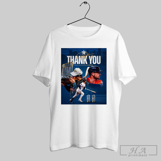 Houston Astros Thank You 2x World Series Champion Alex Bregman Signature Poster T Shirt
