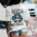 "I'M NOT ALWAYS A BITCH" print women's T-shirt. Bold and stylish statement tee, dark humor graphic tees!