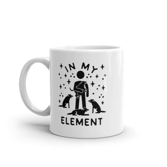 In My Element Dogs Mug Funny Dog Lover Pet Puppy Animal Novelty Coffee Cup-11oz Funny Coffee Mugs Ceramic Printed Drinkware Cup