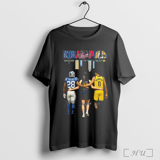Indianapolis Basketball Team Sporty Graphic Signatures 2025 T Shirt Sweatshirt