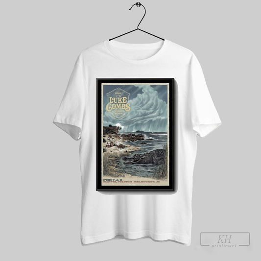 Luke Combs Feb 7 8 2025 Marvel Stadium Melbourne Australia Tour Poster Shirt T Shirt