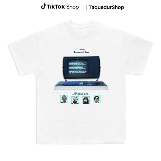 Lumon Terminal Pro - Severance Shirt | Thriller Sci-Fi Movie Tee - Gift TV Show Outfit Merch - 90s Style Retro Outfit - White Streetwear