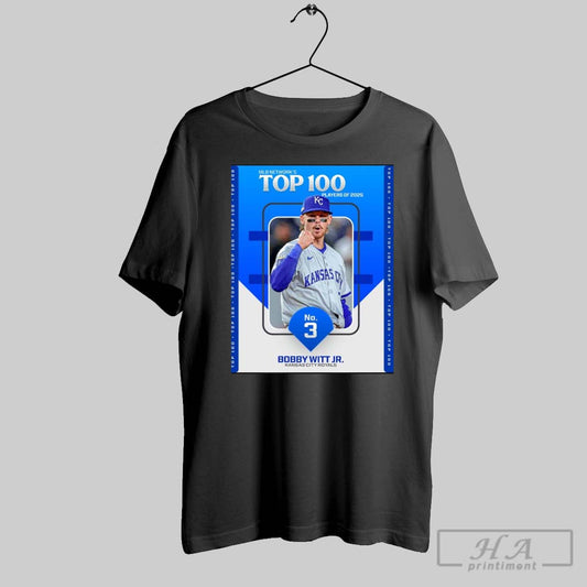 Mlb Networks Top 100 Players Of 2025 No 3 Bobby Witt Jr Kansas City Royals Poster T Shirt