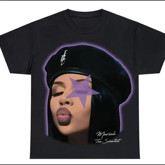 Mariahhh Scient Purple Star T-shirt Classic Cotton