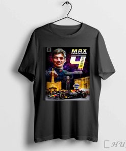 Max Verstappen 4 Straight Drivers Champions Shirt