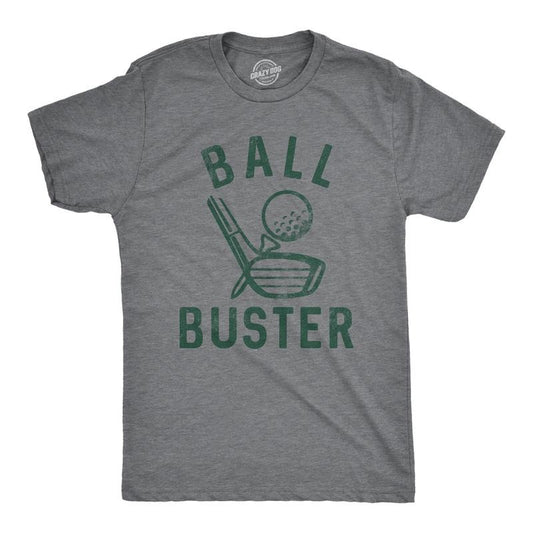 Mens Ball Buster T Shirt Funny Sarcastic Golfing Joking Tee For Guys Mens Funny T Shirts Cool Slimming Tees with Plus Sizes Sarcastic T Shirt for Men Funny Golf T Shirt Novelty Tees for Men Dark Grey