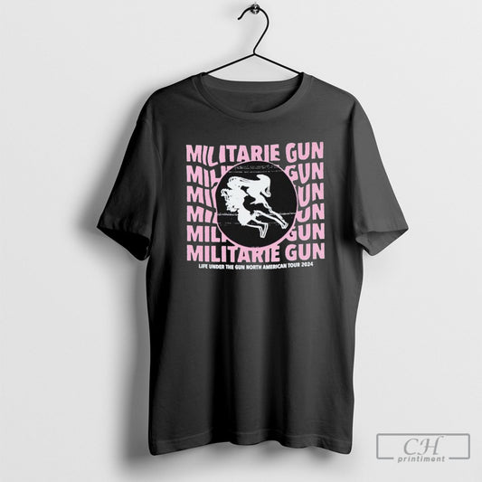 Militarie Gun Life Under The Gun North American 2024 Tour T Shirt