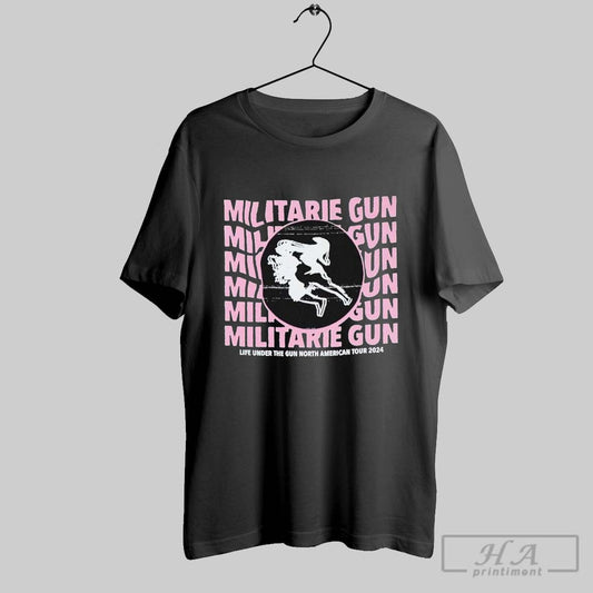 Militarie Gun Life Under The Gun North American 2024 Tour T Shirts