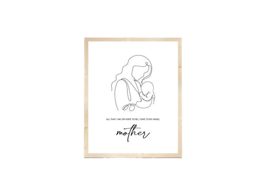 Mothers Day Art, Mothers Day Quote Gift, Meaningful Quote Mom, New Mum Line Art, Mother Holding Baby, Gifts For New Mom Art Prints, Poster Prints No Frame, Wall Decoration, Poster For Room, Gifts For Birthday Landscape Photo