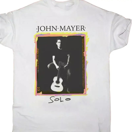 NEW Popular John Mayer Solo Tour 2023 White All Size Shirt S-3XL