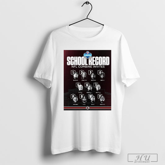 Nfl Scouting Combine 2025 School Record Invites Nick Emmanwori Tonka Hemingway Gamecocks Poster T Shirt