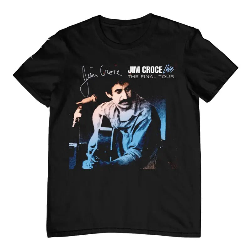 New Jim Croce Live The Final Tour Cotton Heavy Black S-3XL Shirt