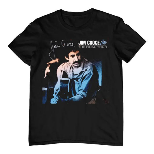 New Jim Croce Live The Final Tour Cotton Heavy Black S-3XL Shirt