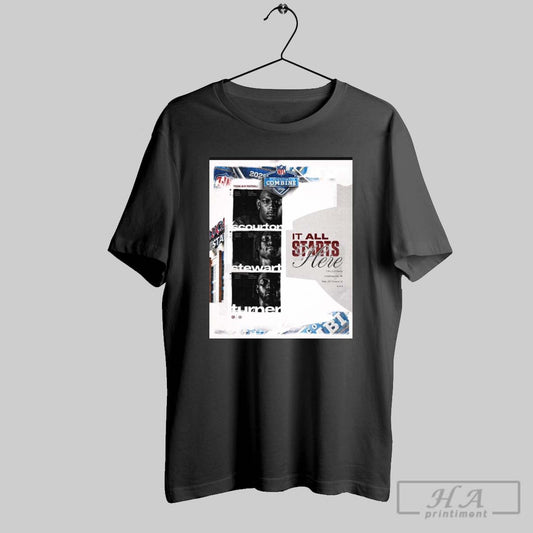 Nic Scourton Shemar Stewart Shemar Turner Texas Am Football Nfl Scouting Combine 2025 It All Starts Here Poster T Shirt