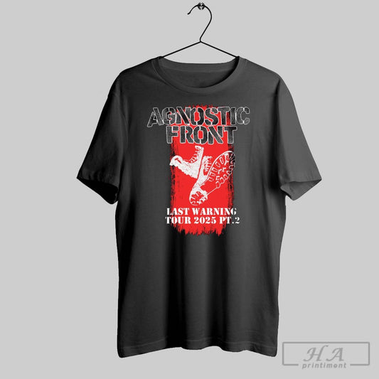 Official Agnostic Front Last Warning Tour 2025 Pt 2 Painting T Shirt