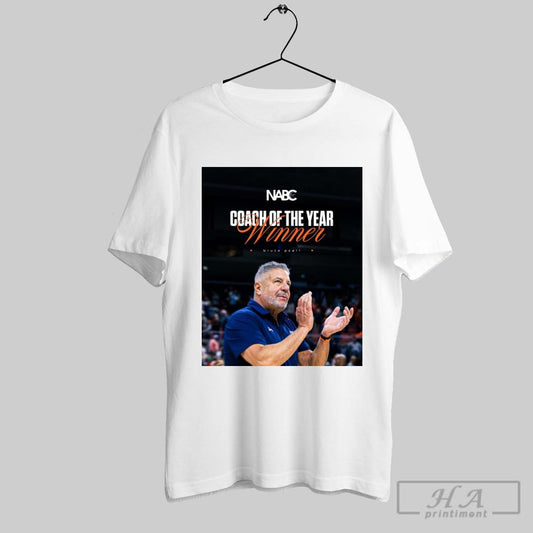 Official Auburn Tigers Mens Basketball Congrats Bruce Pearl Nabc Coach Of The Year Winner Poster T Shirt