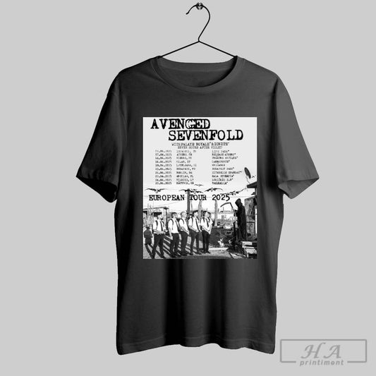 Official Avenged Sevenfold With Palaye Royale And Ignite Seven Hours After Violet European Tour 2025 Poster T Shirt