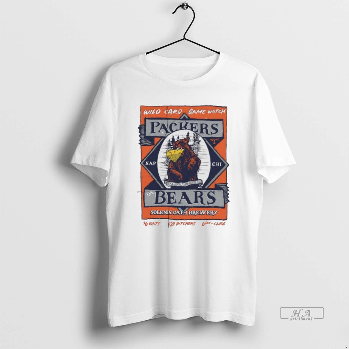 Official Bears Vs Packers Wild Card Game Watch Solemn Oath Brewery Da Bears T-Shirts, Hoodie, Sweatshirt | TeeSparky.com