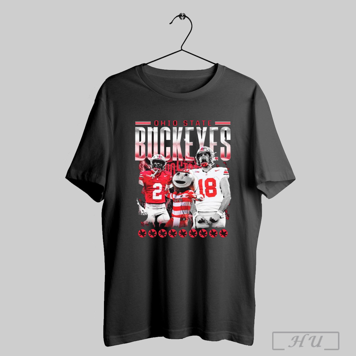 Official Caleb Downs X Will Howard Ohio State Buckeyes Mascot Graphic T Shirt Sweatshirt Hoodies Poster