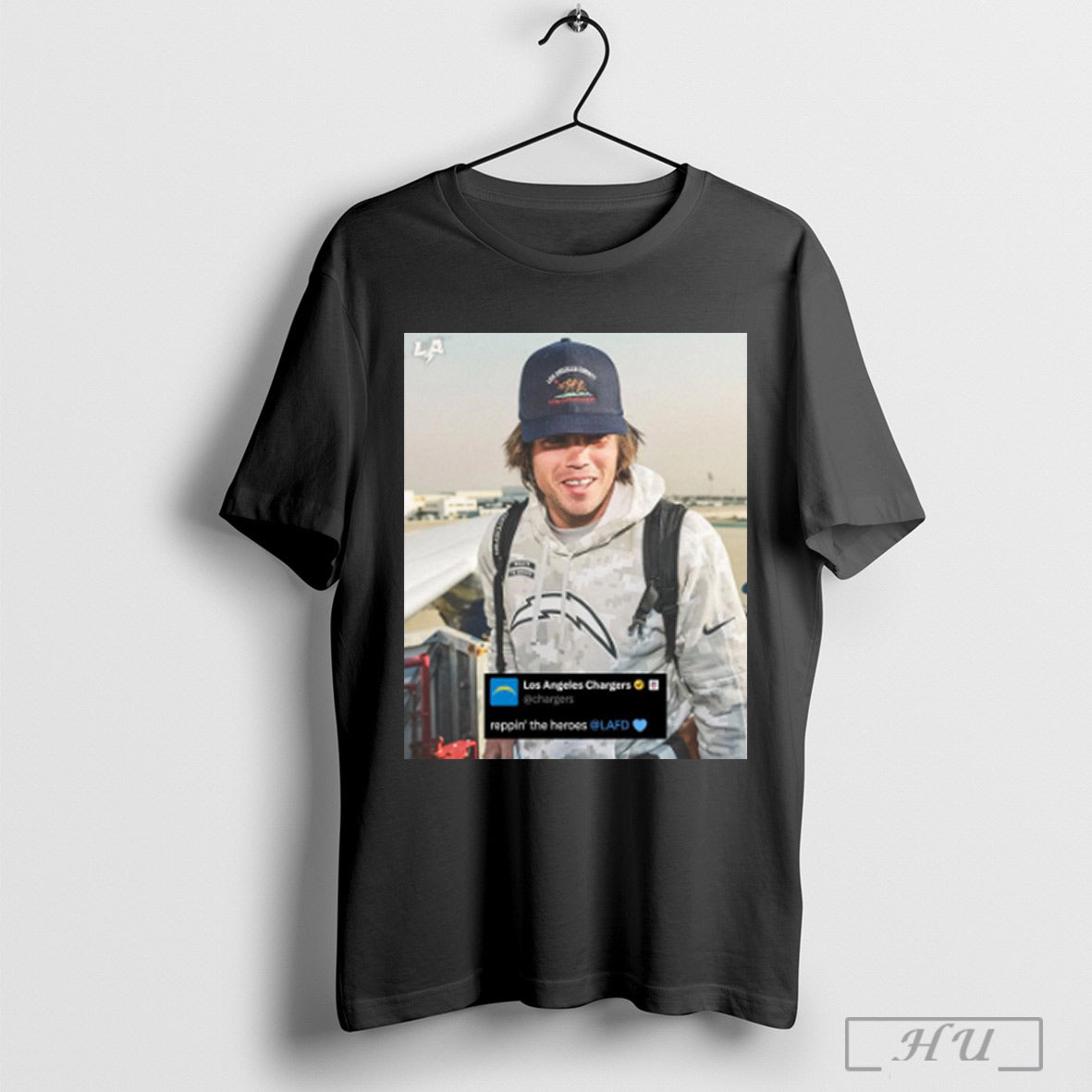 Official Cameron Dicker Los Angeles Chargers Nfl Reppin The Heroes Community Poster T Shirt