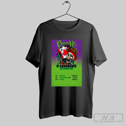 Official Cypress Hill Canadian May 2025 Shows O Canadabis Skull Poster Shirts
